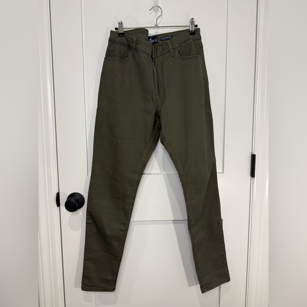 Hollister Women’s High Rise Super Skinny Green Jeans Size 15R